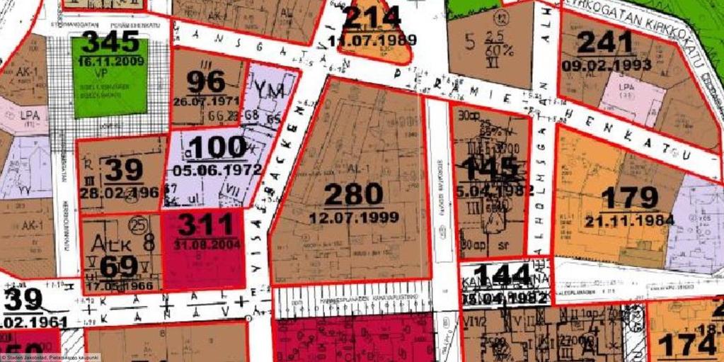 Sivu 14 / GÄLLANDE DETALJPLAN AJANTASAINEN ASEMAKAAVA Gällande detaljplan på området fick laga kraft 12.7.