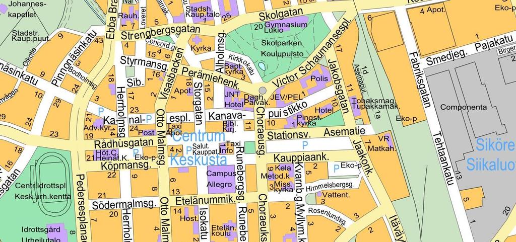 Sivu 1 / PLANLÄGGNINGEN FÖR VISAS-KVARTERET I JAKOBSTADS CENTRUM HAR PÅBÖRJATS. DE- TALJPLANEÄNDRINGEN BERÖR KVARTERSOMRÅDET FÖR BOSTADS-, AFFÄRS- OCH KON- TORSBYGGNADER I STADSDELEN CENTRUM, 3.