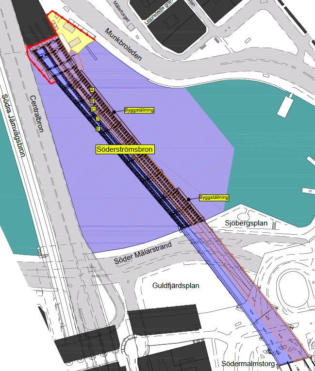 Säkerhetsföreskrifter Arbetstagare skall vara medveten om att på projektets arbetsområde kan byggarbeten samt trafikering av tunnelbanetrafik och spårgående arbetsfordon pågå dygnet runt. OBS!