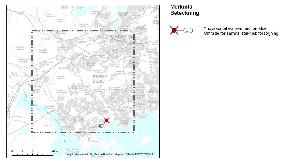 BETECKNING SOM FÖRESLÅS BLI UPPHÄVD I LANDSKAPSPLANEN FÖR NYLAND Beteckning som föreslås bli upphävd i