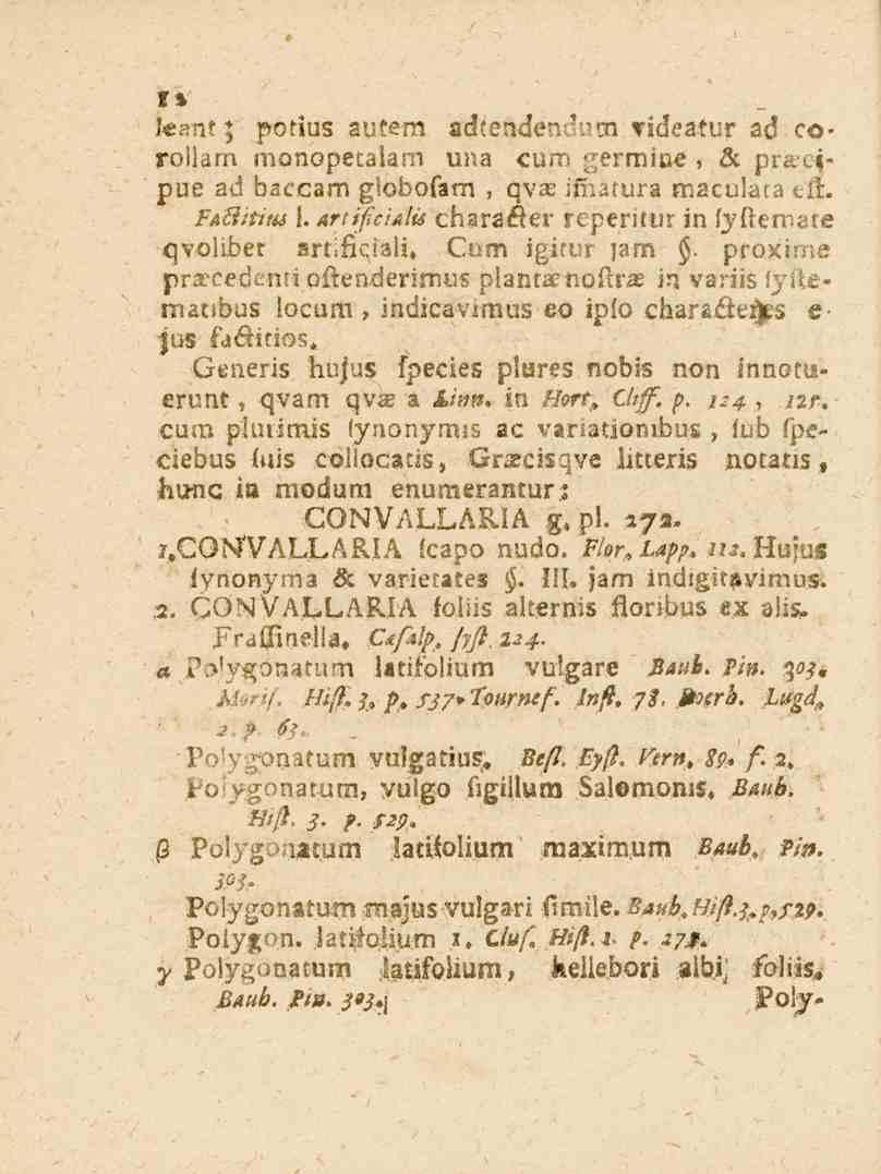 12 l^nt; potiuz 2U?3-m 26,2^0-'.'''.'^ Tideatur 26 co» rollam monopetalam una cum >-ermiue, & pro., i- pue ad baccam globofam, qvaj im^tura maculil!, Foßitius l.