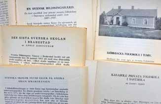 En storskola med klasserna 3-4 och 5-6 i Nordsjö-Botby-Mellungsby 1951. Av 35 elever kom 7 från hem där svenska och finska talades.