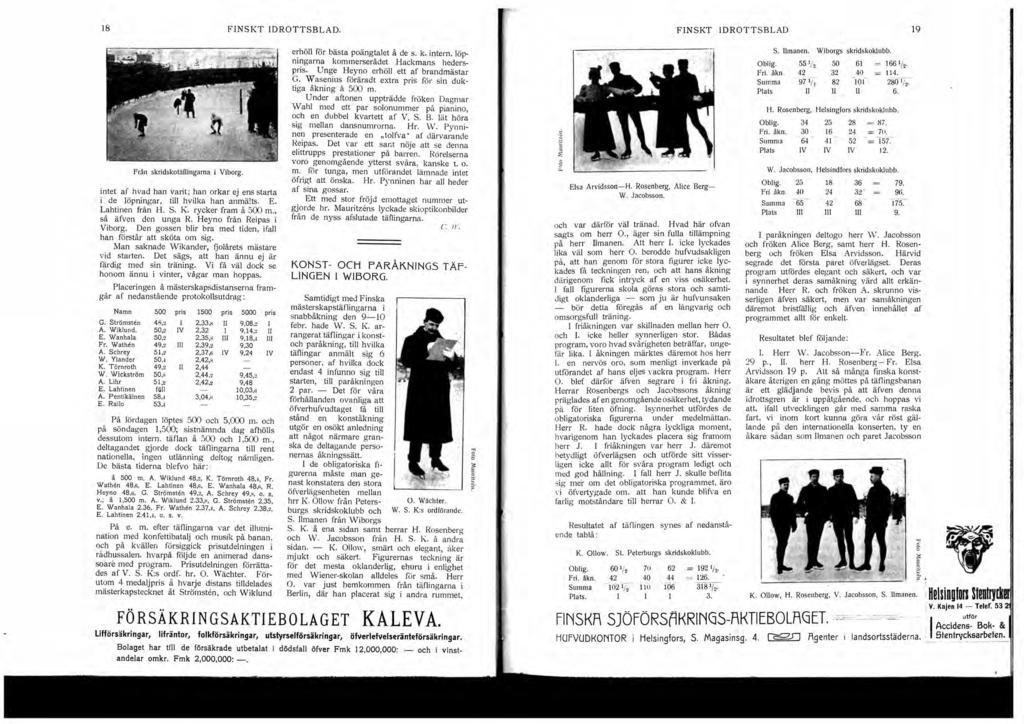 8 FINSKT IDROTTSBLAD. Från skridskotäflingarna i Viborg. intet af hvad han varit; han orkar ej ens starta i de löpningar, till hvilka han anmä!ts. E. Lahtinen från H. S. K. rycker fram å 5 m.