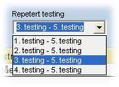 För uppgiftsset 2, väljs norm 2. För uppgiftsset "3-5" kan man välja normen för steg 3, 4 eller 5. För uppgiftsset "6-10 och vuxna" kan man välja normen för steg 6, 8, 10 eller vuxna. 4.3. Testning Om eleven har testats flera gånger i ett eller flera deltester, kan man välja på vilket test som rapporten ska tas fram.