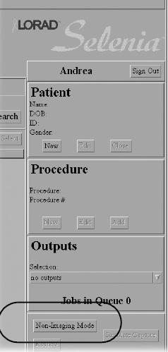 Figur 3 Exposure Mode Figur 2 Knappar för att skapa ny patient, procedur samt välja lagringsställe för bilderna. Figur 4 Parametrar som skall noteras.