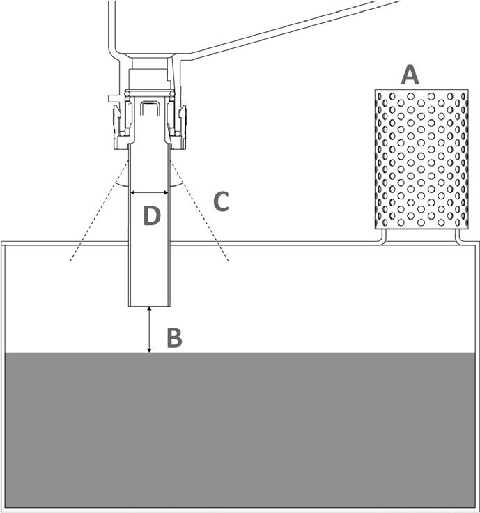 Om returslangen inte är vertikalt monterad (max 30%) samtidigt som andningsfiltret i hydraultanken är igensatt/underdimentionerat eller