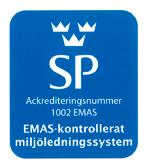 Revisionsutlåtande SP är ett av SWEDAC ackrediterat certifieringsorgan och miljökontrollant.
