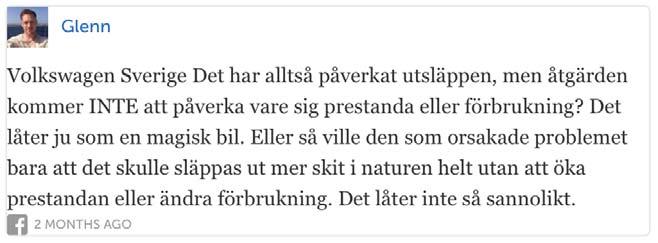 Interaktion i toppkommentar 4 Denna kommentar inleds av Jimmys oro över att hans bil kommer försämras och därmed inte är den bil han trodde att han köpte, vilket han får medhåll av från Mikael.
