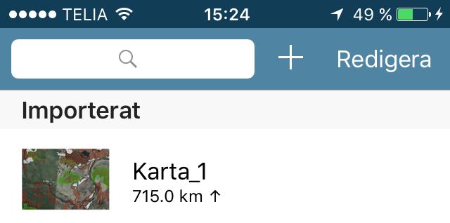 Så här ser det ut på Android HITTA KARTORNA I DROPBOX När du tryck på Från DropBox ska du välja mappen vi delat ut till din grupp.