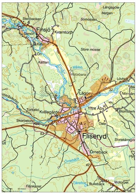 Oknö. Av kommunens ca 13 000 invånare bor ca 26 % eller ca 3400 personer på landsbygden.