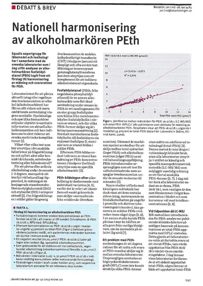 LCMSMS X 0,05 8 LCMSMS X 0,05 Mätkomponent Namn Mätmetod Beslutsgränser Narkotikaanalyser i urinprov Gränsvärden (screening och