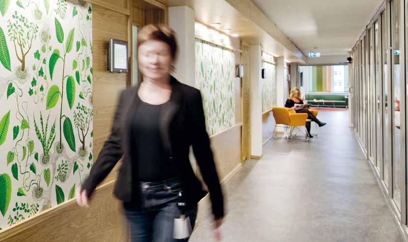 Interiör SDCs huvudkontor Sundsvall, till vänster konferensrum Att SDC levererar följdregisterdata (FU) till kundernas flödes- och avräkningssystem är av yttersta vikt för skogsbranschen.