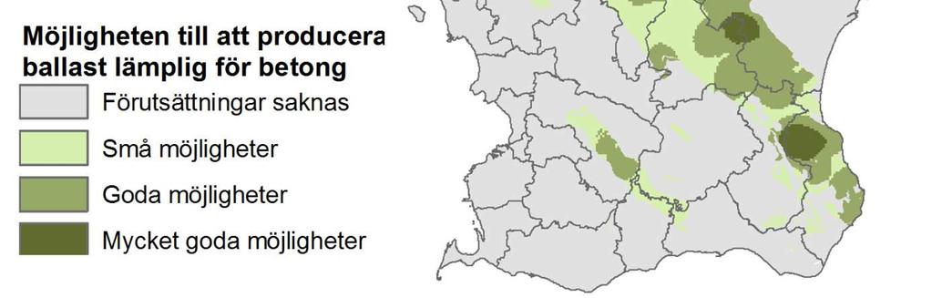 En viktig faktor som behövs för att ta fram materialförsörjningsplaner är att det finns tillgång på moderna geologiska kunskapsunderlag avseende berggrunden användning som ballast, se figur 1.