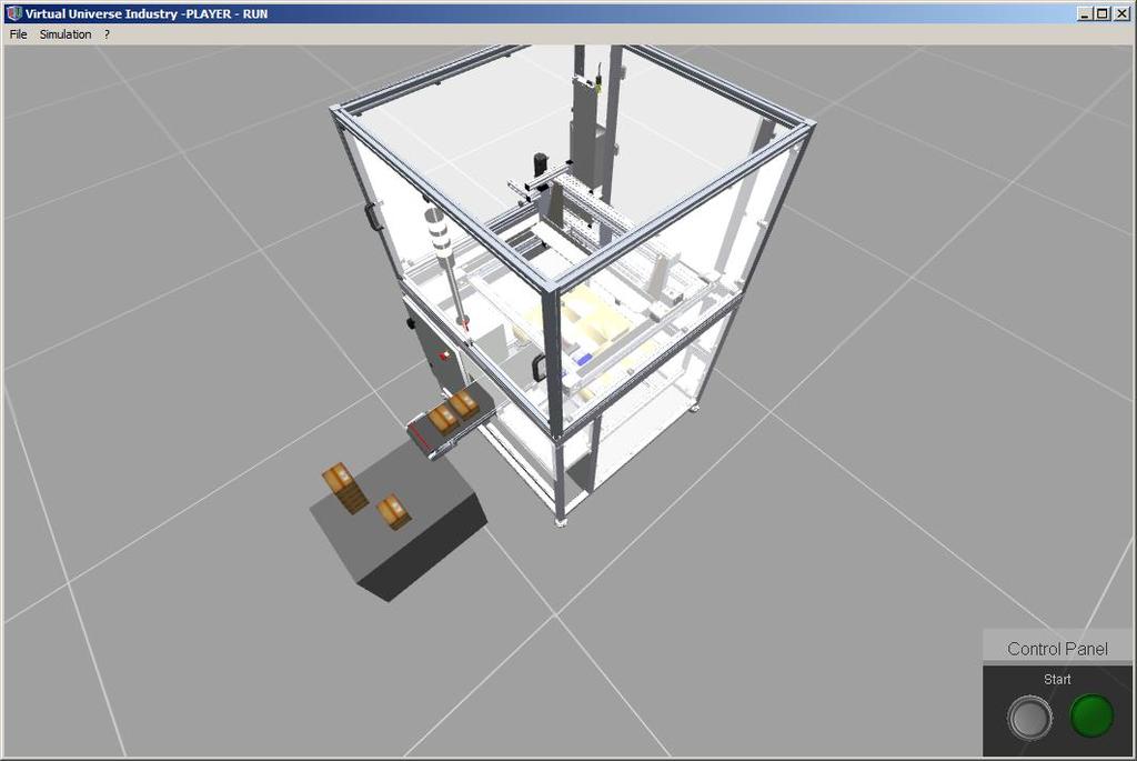 Grafisk 3D-simulering av maskiner och anläggningar med virtual universe Bygg med 3D-objekt som du själv ritar eller hämtar från webben