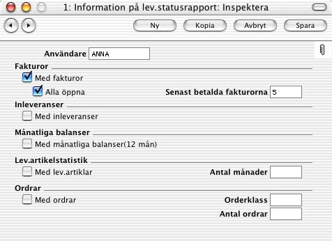 Hansa Financials och HansaWorld Fönstret Klassifikationstyper: Bläddra listar de tillgängliga klassifikationstyperna. För att skapa en ny post klicka på [Ny] i knappraden.