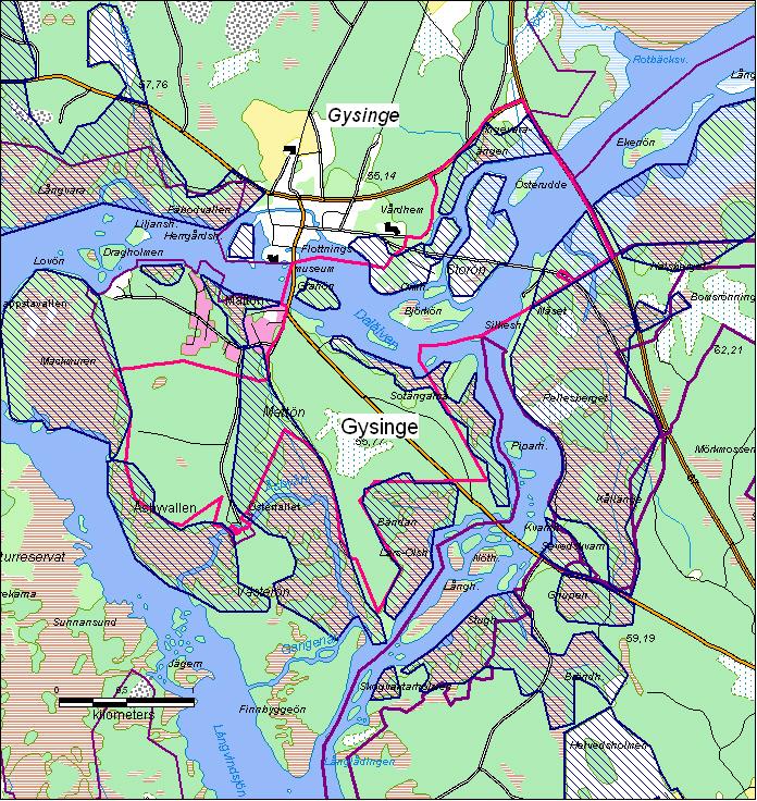 Karta 10: Planerade ramområden för