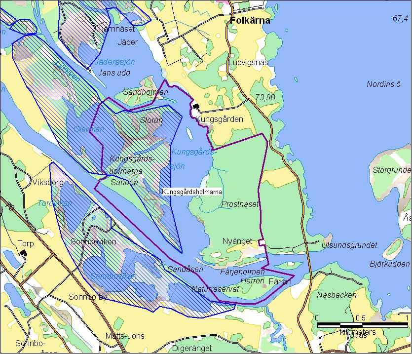 Karta 15: Planerade ramområden för myggbekämpning i