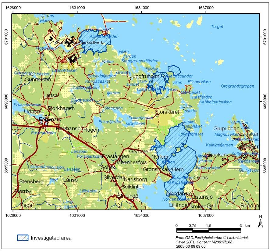 1 Introduction By order of SKB AB (Swedish Nuclear Fuel and Waste Management Co), a marine inventory regarding plant and animal communities of the vegetation covered substrates in the vicinity of the