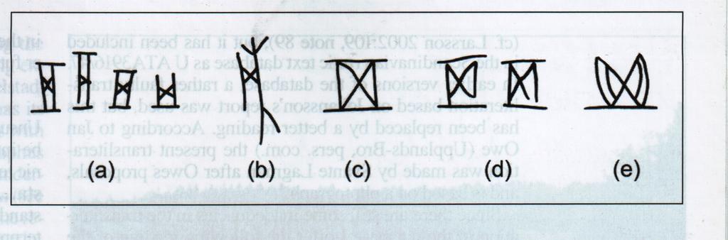 d2 d2 differs from d1, because the branches do not depart from the etreme ends of the staffs but from