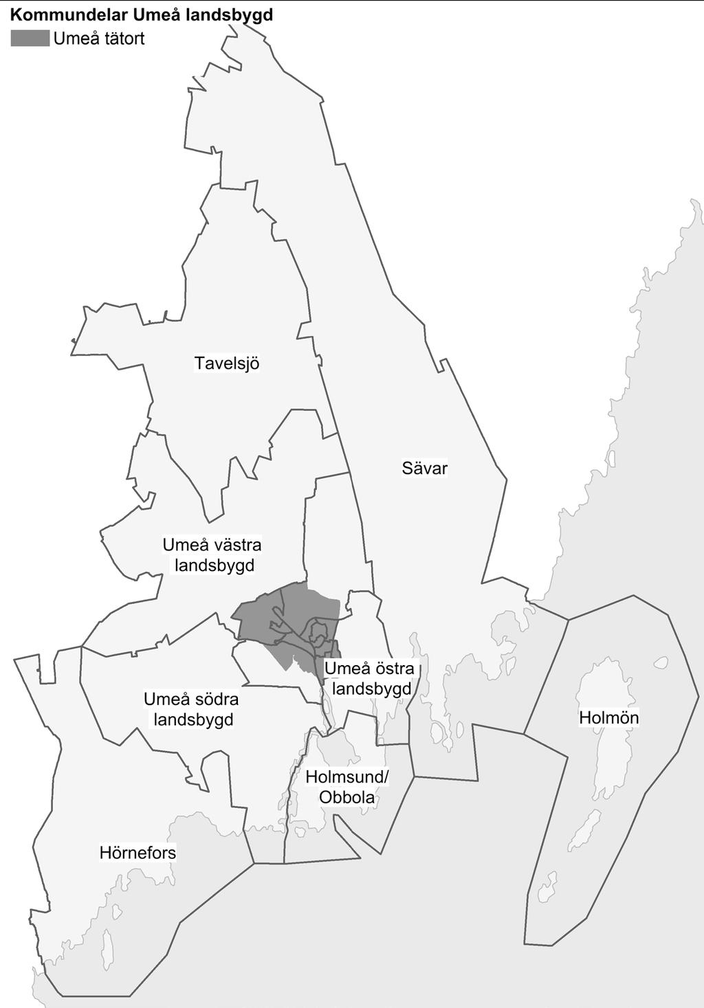 Landsbygden På landsbygden är det svårare att se några tydliga geografiska mönster gällande befolkning, arbete och utbildning.