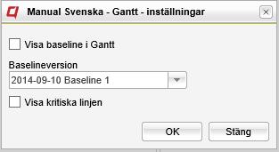 Det är möjligt att skriva in budgetvärden här så länge aktiviteten inte har några resurser kopplade till sig. Samma funktion kan användas i resursallokeringsfönstret.