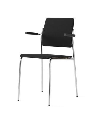Without upholstery, with upholstered seat or upholstered seat and back. Stackable and connectable. With armrests also suspendable.