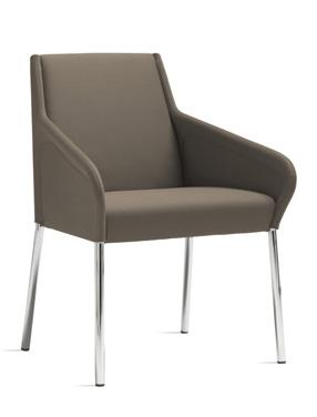 req 10cm - 2,0m Dino Jurij Rahimkulov Stol/karmstol med stativ i krom eller pulverlack. Helklädd sits/ rygg. Armstöd i svart läder. Kopplingsbar. Chair/armchair with frame in chrome or powder coating.