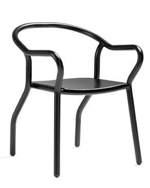 STOLAR / BARSTOLAR CHAIRS / BARSTOOLS Montmartre Jonas Wagell Stol med stativ i pulverlack, RAL-kulör. Sits i matchande kulör betsad på björk. Chair with frame in RAL-colour powder coating.