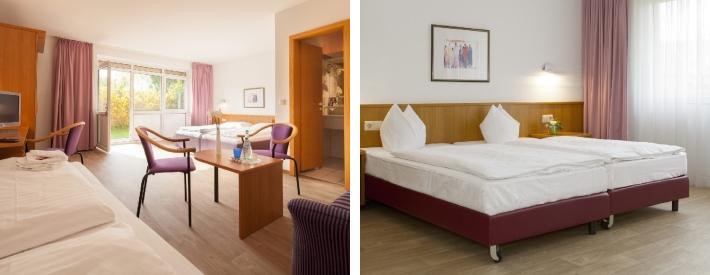 Rummen kan bokas som enkel- eller dubbelrum och det är också möjligt att få sängar i rummet som passar för