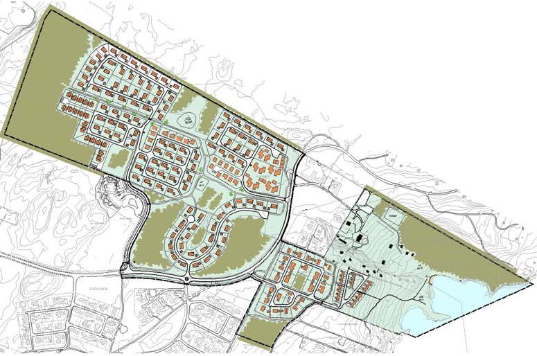 Detaljplan för del av Led 4:, Sjölunda Äng och Sjölunda strand, Lidköpings kommun Ny bebyggelse Huvuddelen av den föreslagna bebyggelsen består av grupper med ca 0-0 hus med fristående - plans