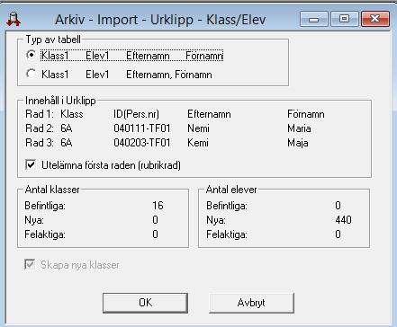 Importera elever till klasser Menyerna för Export/Import kan eventuellt behöva aktiveras. Välj Inställningar - Anpassa - Funktioner och menyer. Kontrollera att rutan Export/Import är markerad.