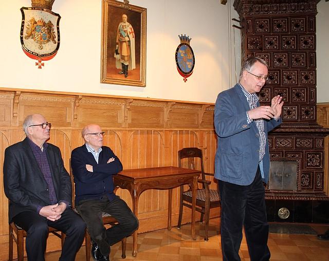 ÖM Fridrik Andersen, SR Erik Törnroos och FS Jukka Karhunen deltog från Logen 2 Nylandia.