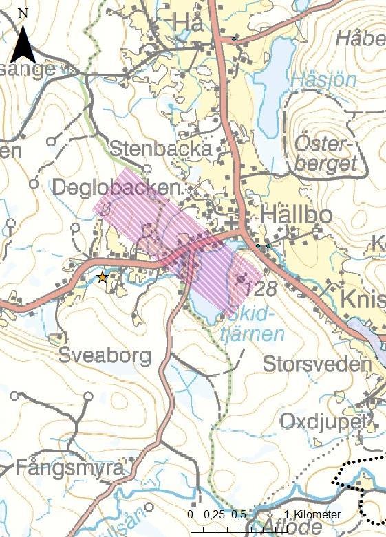 !!! Grundvatten i berg Hällbo (9) Figur 11. Vattenförekomst och påverkanskällor i Hällbo.