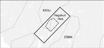 4 5. Hagshult TMA/CTR 5. Hagshult TMA/CTR Hagshult TMA/CTR är upprättade under Hagshult TWR öppethållning. ATS luftrumsklass: C Hagshult TWR har öppet under följande tider.
