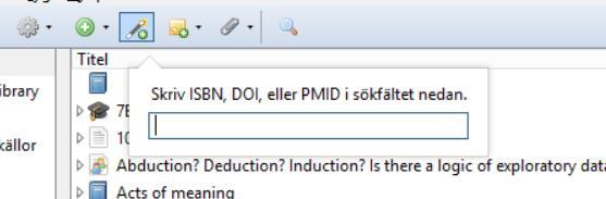 Mer om detta i kapitlet Några exempel på manuell redigering nedan. På bilden nedan ser du det fält i Zotero där du kan göra de ändringar som behövs.