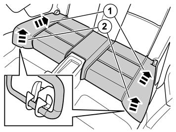 IMG-263206 7 Gäller endast C70 Ta bort baksätets dyna genom att