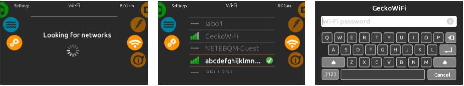 WiFi Denna funktion är endast tillgänglig om en in.touch modul är kopplad till Ditt spasystem.