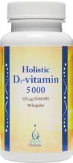 En kapsel innehåller D 3 -vitamin 50 µg (2 000 IE) 1000 % D 3 -vitamin 125