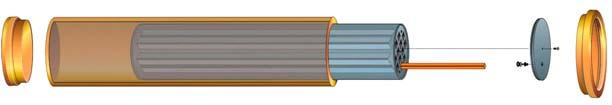 Tre buffertblock med en sammanlagd höjd av 1,5 m Spalt fylld med pellets 50 mm Accepterad variation 25 100 mm Sex