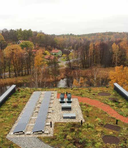 Avfallshantering Alla byggnader är anslutna till en sopsug som ska under lätta för de boende och verksamma att källsortera avfallet.