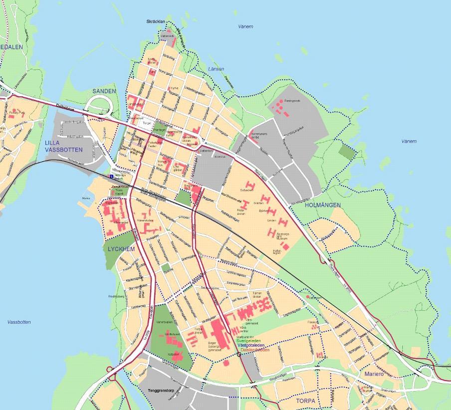 Service Bostäder Busshållplatser PLANOMRÅDE Cirkulationsplats Resecentrum CENTRUM tåg, buss Bostäder Huvudcykelstråk Framtida bostäder Gc-tunnel under järnvägen Skolor Sportcentrum Omsorg och