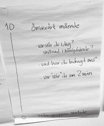 - Vad kommer du ha gjort, som du inte hunnit eller kunnat göra, nu när du tagit ett steg framåt? - Vad eller vem skulle kunna vara en hjälp för dig att ta ett steg framåt?