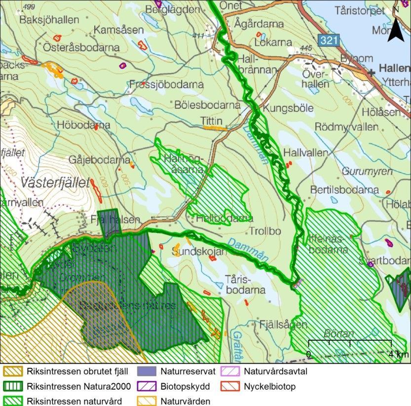 5.3.2 Naturreservat och Natura 2000 Planerad lokalisering Lokaliseringen av avloppsreningsverket är inte inom naturreservatet.