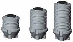 08 Övre diameter 600 mm, sumpdiameter 800 mm Djup 1000 mm, 2000 mm, 2500 mm eller 3000 mm Förberedd för installation av en pump ur Grundfos serie Unilift AP, DP, EF, SEG eller SEG AUTOADAPT, DP