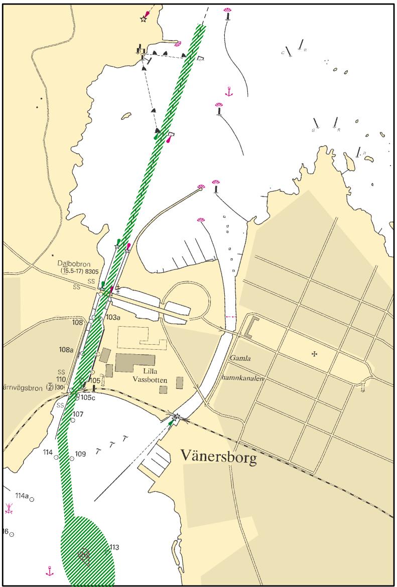 Bilaga 5 Lotsområde Vänern Vänersborg (Norra änden av Vänersborgs yttre vågbrytare - Vassbotten) Område 1.