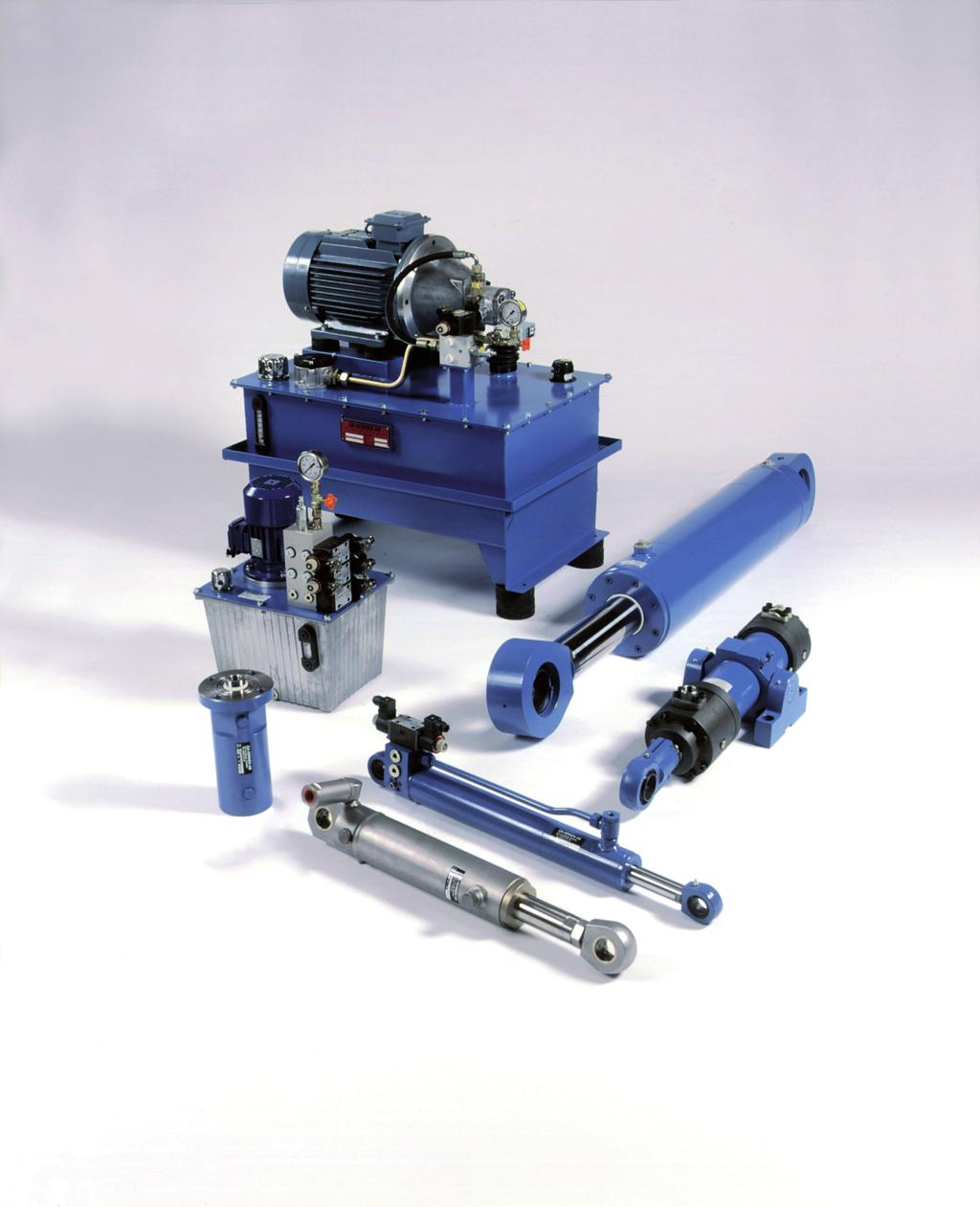 I vårt produktprogram ingår även: Our range of products also includes: Hydraulaggregat och kompletta hydraulsystem Hydraulic power packs and complete hydraulic systems Hydraulpumpar, hydraulmotorer