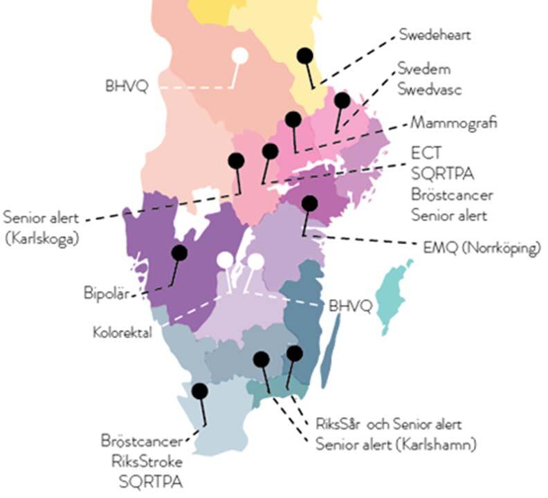 starta i Jönköping Norrbotten VGR Kvalitetsregister BHVQ (barnhälsovård) EMQ (elevhälsa)