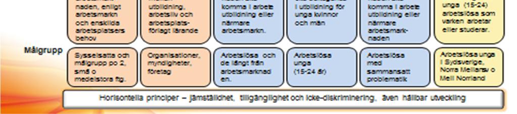 startats upp och de erfarenheter som vunnits inom social och regionalfonden.