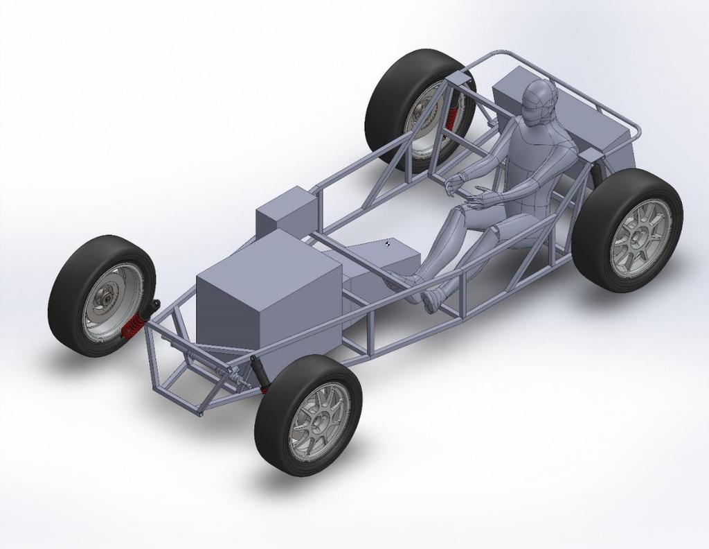 Massan på kaross + övrigt baseras på värde för Caterham Seven 270 (Caterham Cars Ltd, 2016) som har en massa på 540 kilogram.