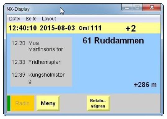 Till stöd för förarna är bussarna, utöver en tidtabellsklocka, utrustade med en s.k. regularitetsklocka som visar avvikelser från lämplig placering.